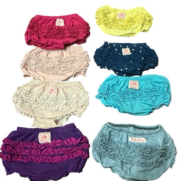 Ruffle Butts Bloomers Lot Size 2/3T Girls Boutique Ruffle Diaper Cover Set of 8 - Picture 8 of 11